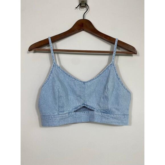 House of Harlow 1960 Other - House of Harlow 1960 Denim Bralette Crop Top Light Wash Size 6